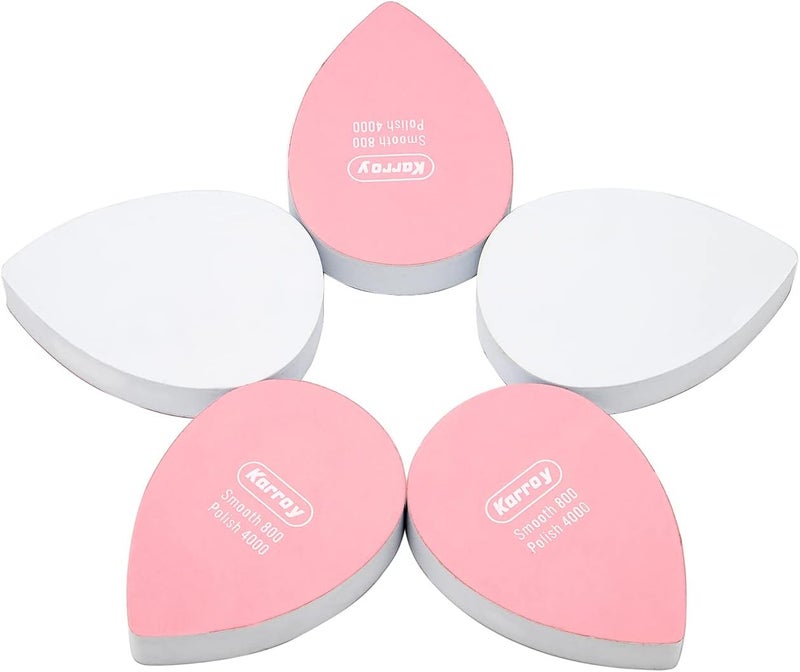 Karroy Nail Files and Buffers for Natural Nails Smooth and Polish Gel Surface 400/600/4000 Grit (A-Drop) - Image 1